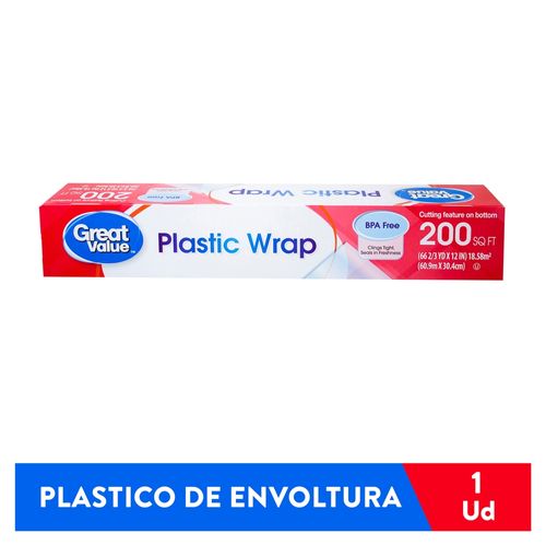 Rollo Plástico Great Value Para Envolver Alimentos - 200P