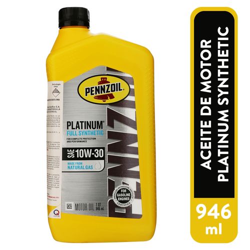 Lubricante Pennzoil para motor 10w 30  qt - 946 ml