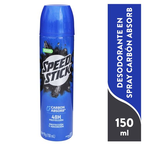 Desodorante  Speed Stick carbón en spray  - 150 ml