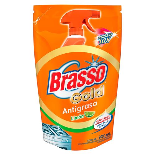 Limpiador Brasso Antigrasa Limón Doypack – 900 ml