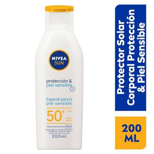 Protector Solar Nivea Sun Corporal Proteción & Piel sensible - 200 ml