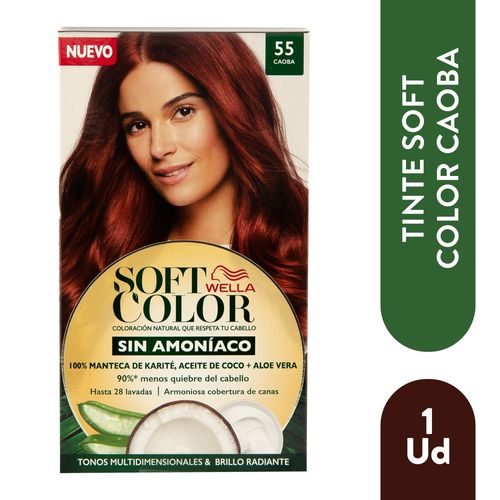Tinte Wella soft color  55 caoba sin amoniaco - 145 ml