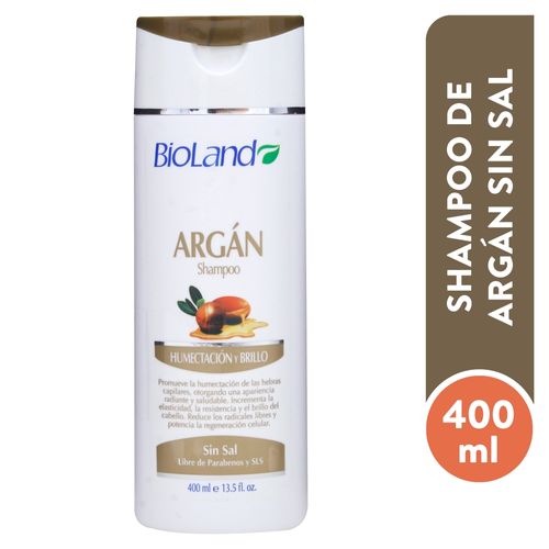 Shampoo Bioland con aceite de argan reparador - 400 ml