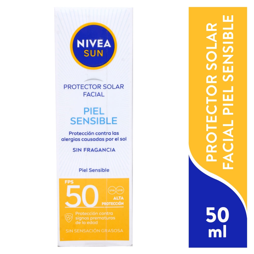 Nivea Protector solar facial sun piel sensible FPS 50 50 ml