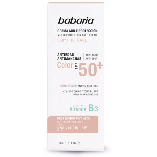 Crema facial Babaria antioxidante y fotoprotectora fps 50 - 50 ml