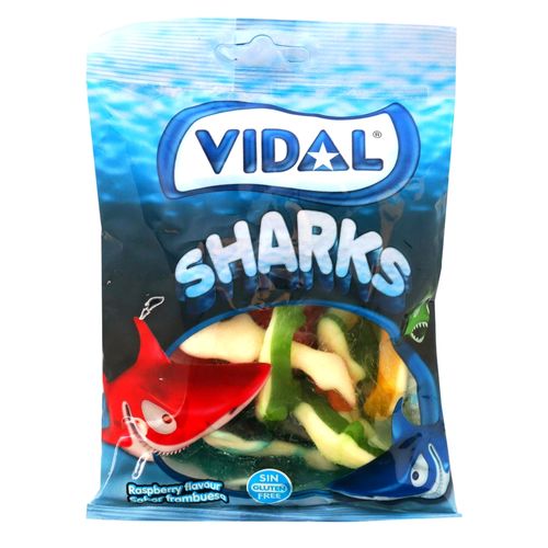 Gomita Vidal Tiburon Sab Frambuesa 100gr