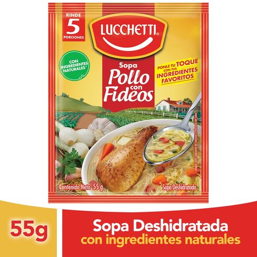 Sopa Lucchetti Pollo con fideos - 55 g