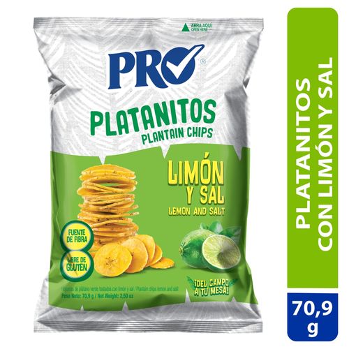 Snack Pro Boquitas platano limón y sal -70.9 g