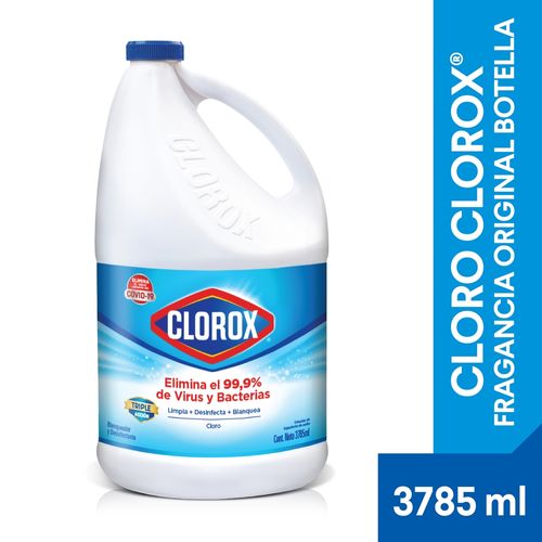 Cloro Clorox Fragancia Original Galón, Triple Acción - 3785ml