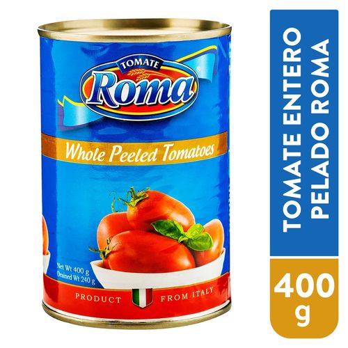 Tomate Roma Entero Pelado En Lata - 400 g