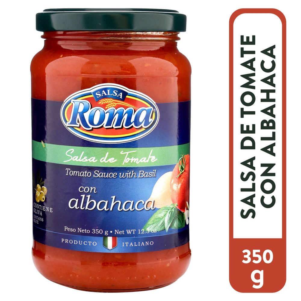 Roma Salsa de Tomate Con Albahaca 350 g