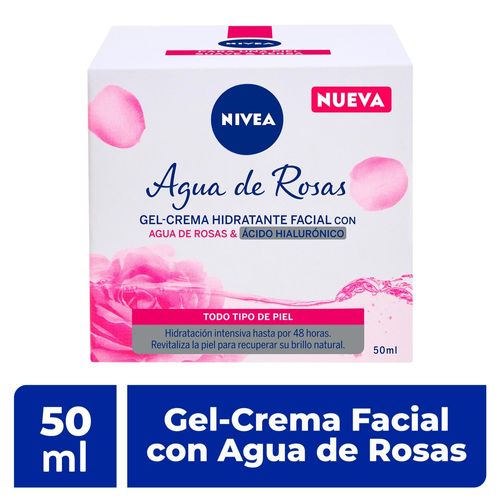 Gel Crema Nivea Facial Agua Rosas -50ml