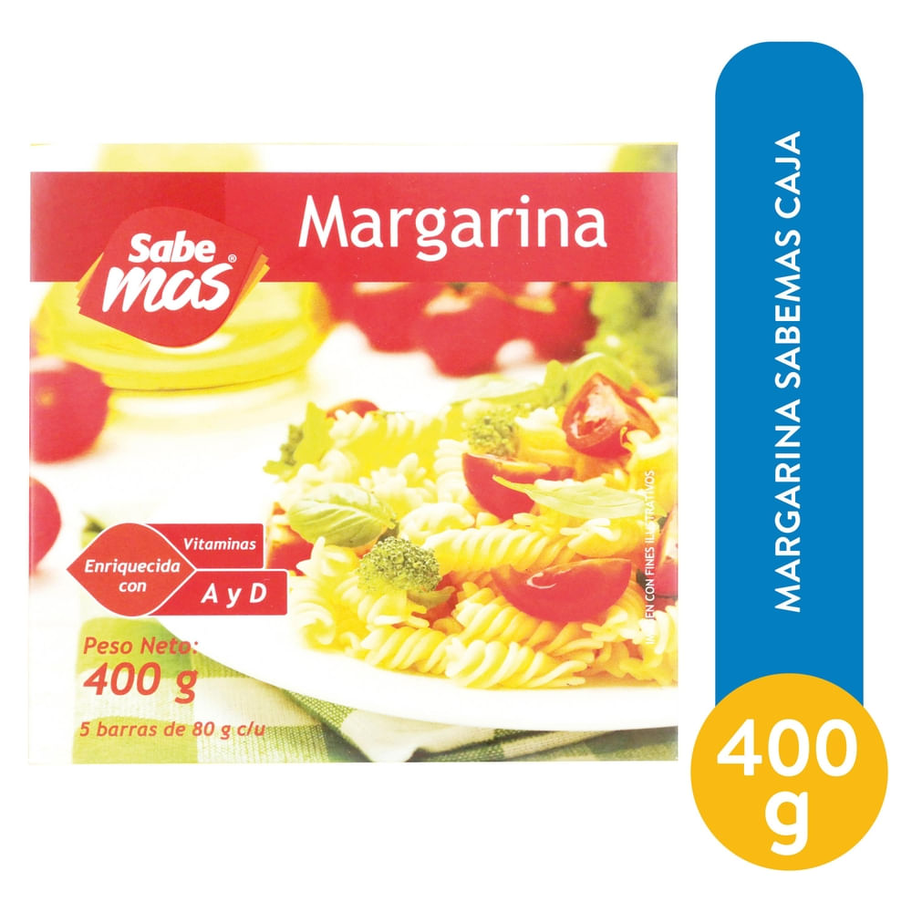 Sabemas Margarina enrriquecida con vitaminas Pack 5 400 g