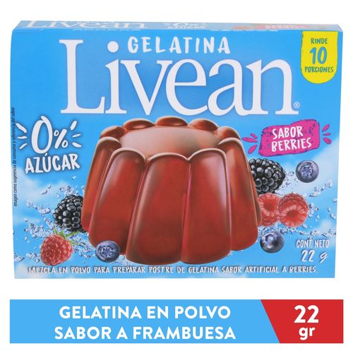 Gelatina en polvo Livean Berries - 22 g