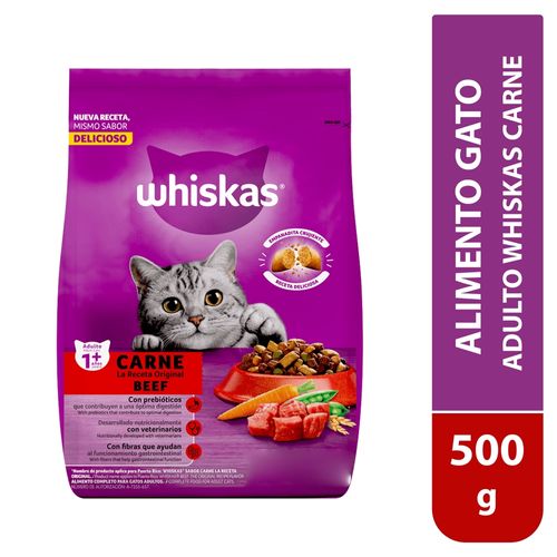 Alimento seco Whiskas original para gatos sabor carne - 500 g