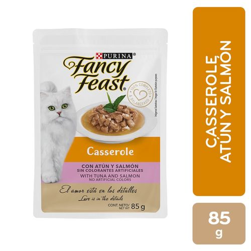 Alimento Húmedo Gato Purina Fancy Feast Casserole Atún y Salmón -85g