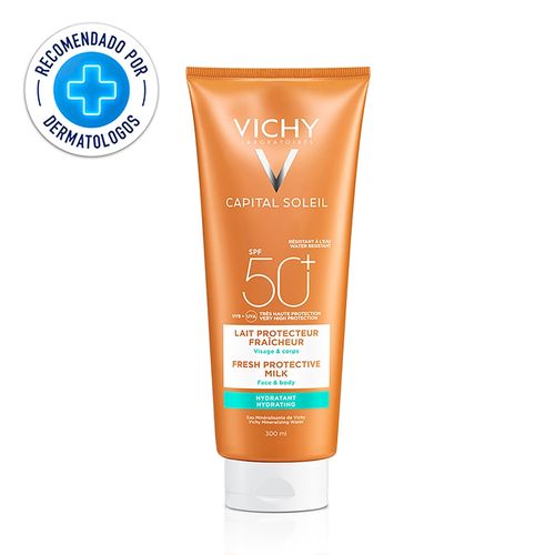 Leche Protectora Solar Capital Soleil, Hidratante e Invisible con SPF 50+ - 200 ml