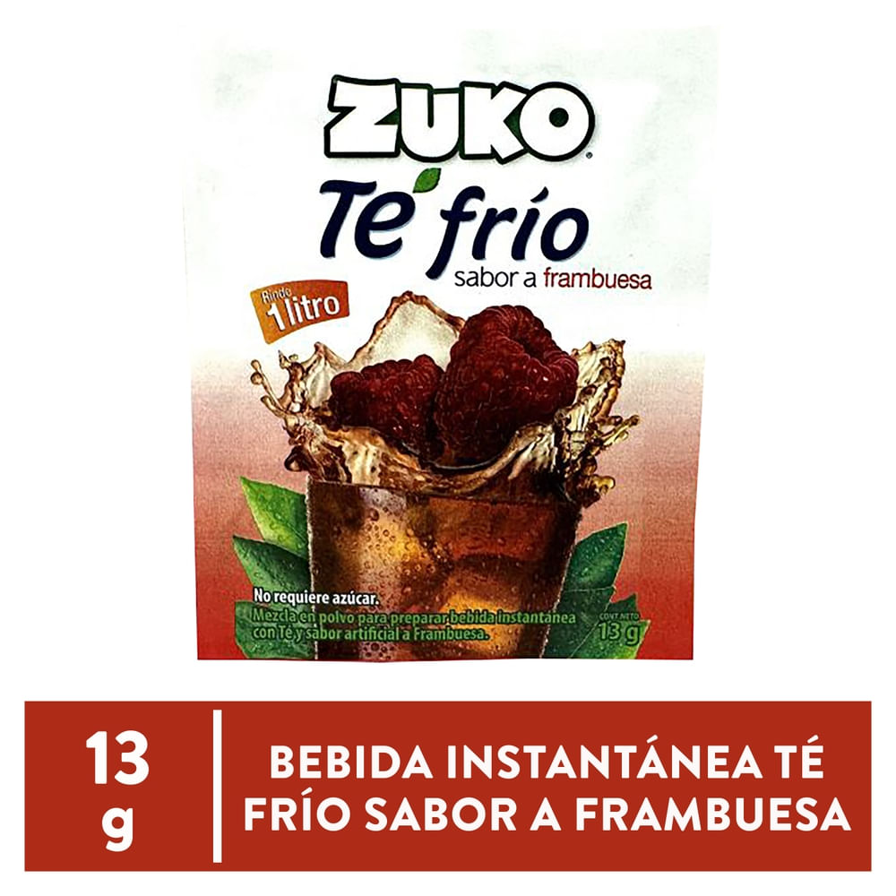 Zuko Bebida En Polvo Te Frio Frambuesa 13 g