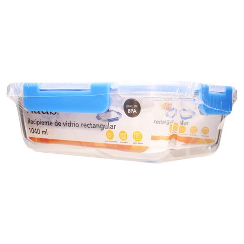 Recipiente De Vidrio Rectanguar Haus 1040 ml