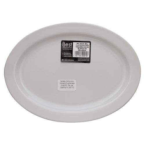 Plato Best Melamine Ovalado Pequeño Blanco