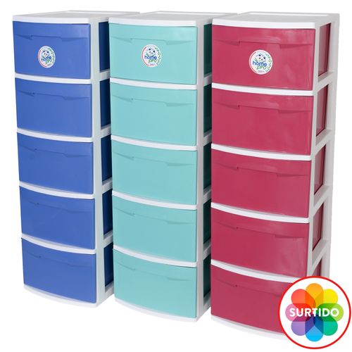 Gavetero Home Pro Plástico Jumbo 5 Nivel
