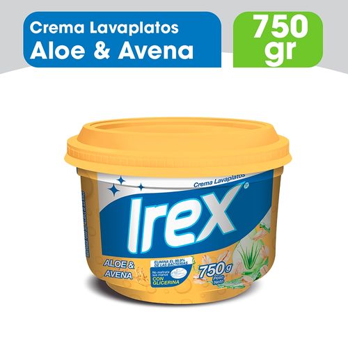 Jabón lavaplatos Irex de aloe y avena con glicerina - 750 g