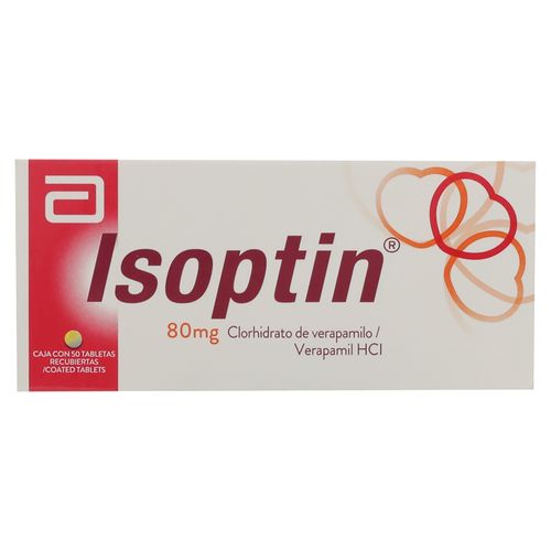 Isoptin 80 mg caja 30 comprimidos - Precio indicado por caja