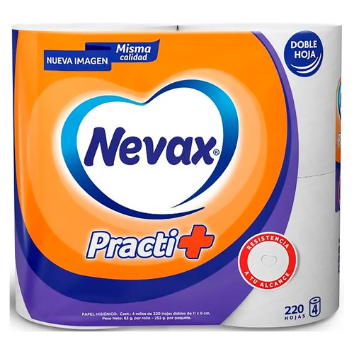 Papel Higiénico Nevax Practimas 220 Hojas - 63.16 g
