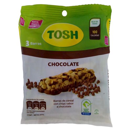 Barras Tosh De Chocolate 3 pack - 69 g
