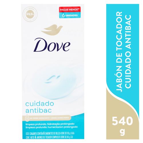 Jabón En Barra Dove Antibacterial 6 Pack - 540 g
