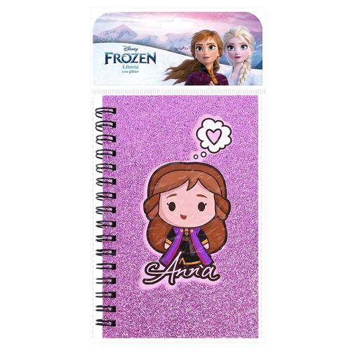 Libreta Frozen con glitter - 1 pza