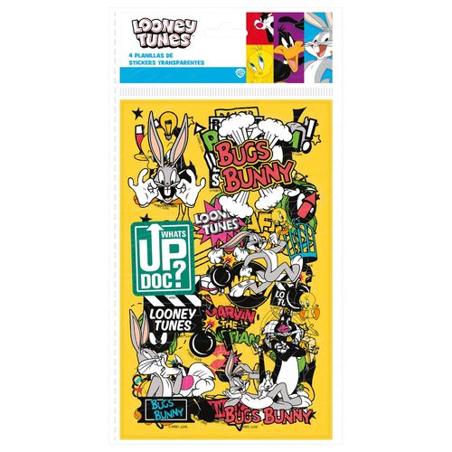 Plantillas Looney Tunes de stickers transparentes - 4 pzas