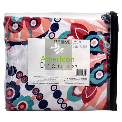 Set Sabanas American Dream King Estampado