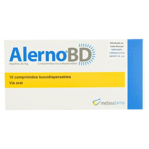 Alerno BD 20 mg caja 10 comprimidos - Precio indicado por comprimido