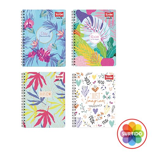 Cuaderno de resortes Scribe, Surtidos -100 hojas