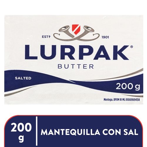 Mantequilla Lurpak Con Sal 200 Gr