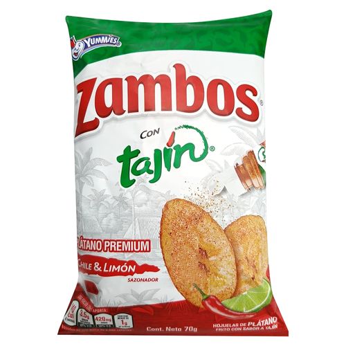 Plátanos tostados Yummies Zambos con tajín - 70 g