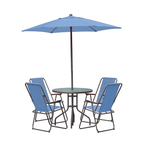 Set de Comedor Mainstays color azul claro - 6 pzas