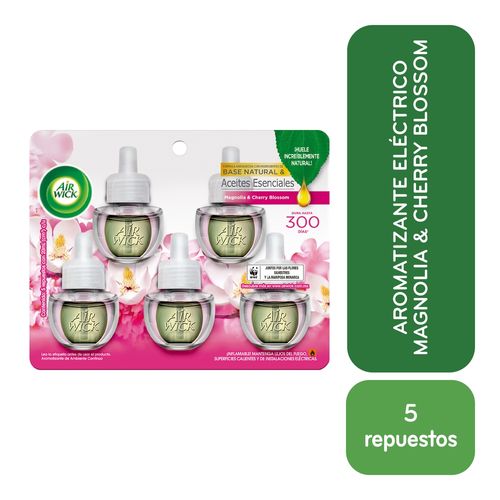 Repuestos AirWick® para aromatizante eléctrico con aroma magnolia y cereza - 5 uds