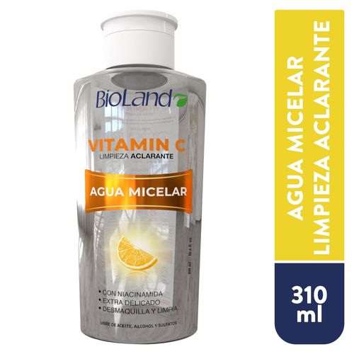 Agua micelar Bioland, aclarado Vitamina C -310ml