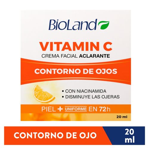 Crema Facial Bioland, contorno de ojos con vitamina C -20ml