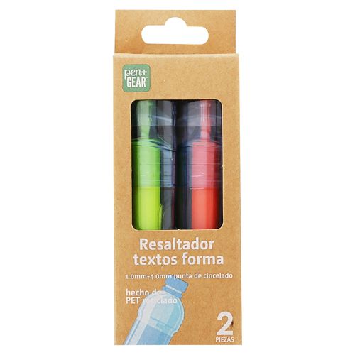 Resaltadores Pen Gear reciclados -2 pzas