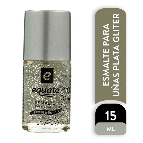 Esmalte Equate Plata Gliter - 15 ml