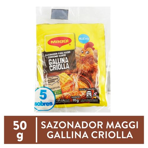Sazonador Maggi gallina criolla sin colesterol - 50 g