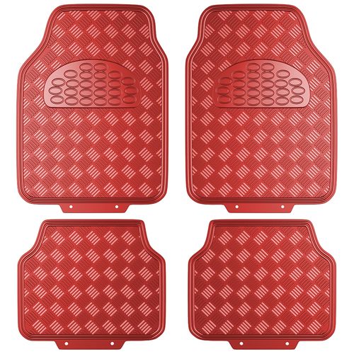 Alfombra Auto Drive De Aluminio Rojo