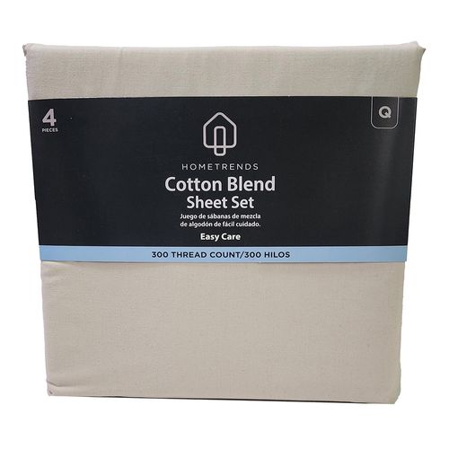 Sabanas Hometrends 300 Hilos Queen Beige