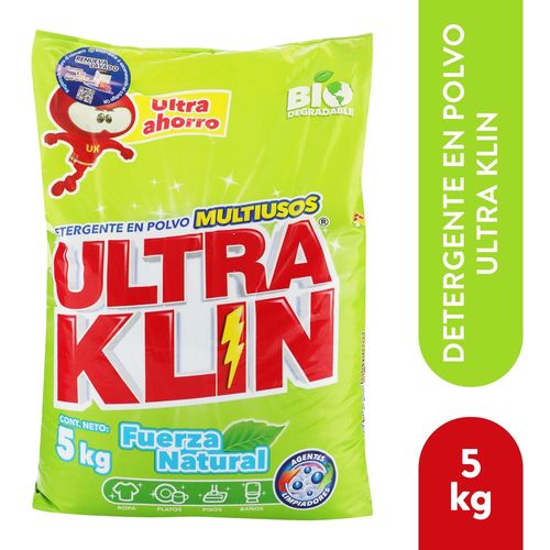 Detergente En Polvo Ultraklin Fuerza Natural - 5000 g