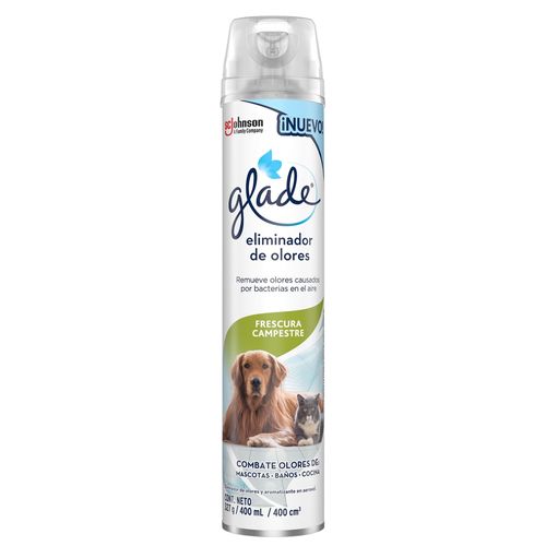Aromatizante Glade Eliminador de Olores en Aerosol Frescura Campestre - 400 ml