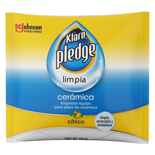 Cera Pisos Líquida Roja Klaro Pledge Limpiador Pisos Cerámica, 450ml