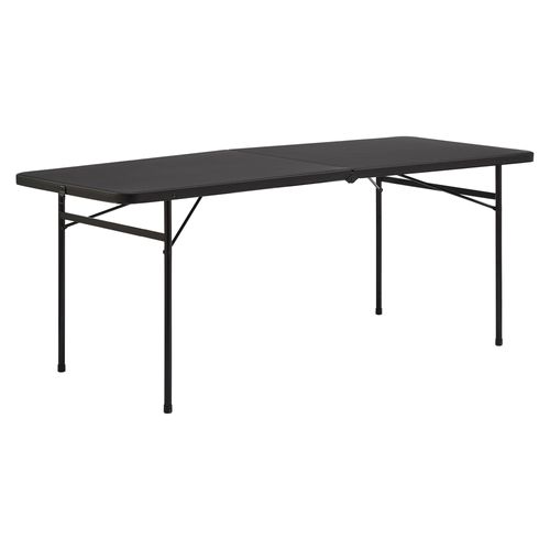 Mesa Mainstays Plegable De 6 Pies NegraTamaño Del Producto 182,8X76X73,7 CmDoblado A La Mitad. Tablero De Mesa Moldeado Al Vacío Acabado Negro